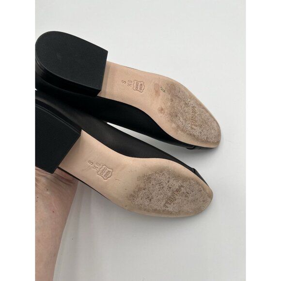 VANELi "Frankie" Black Soft Leather Flats 9.5 Narrow Classic Tailored - Picture 15 of 16